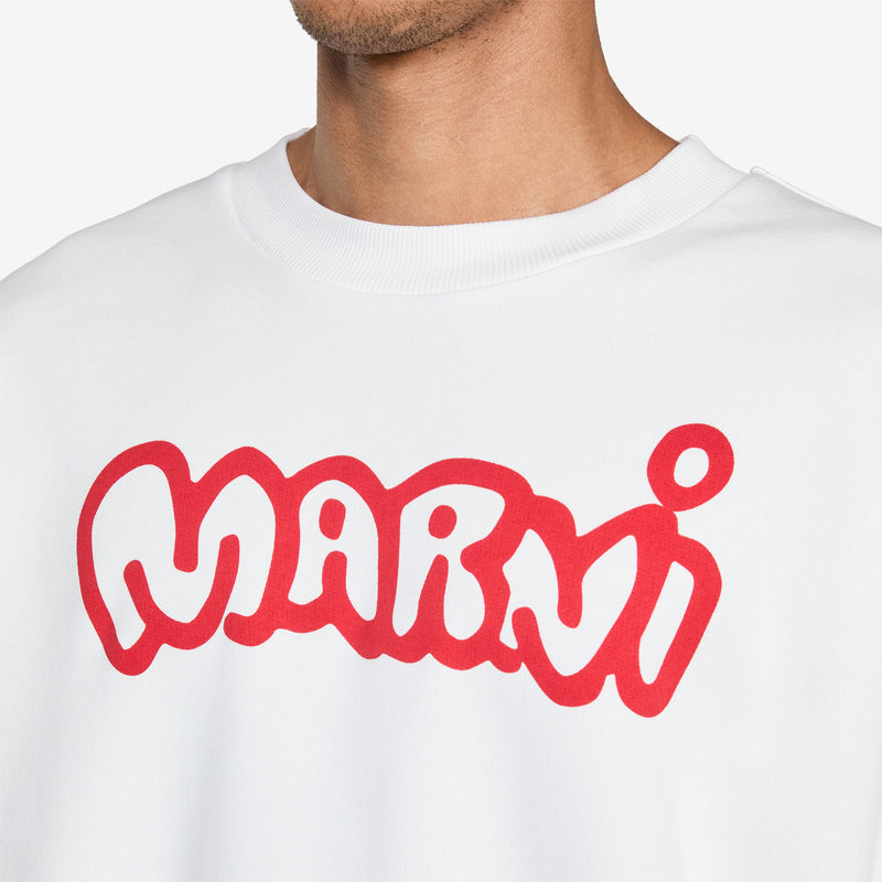 Logo Print Sweateshirt Natural White Shirts