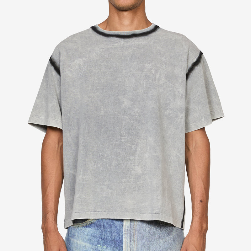 Bleach Dyed T-Shirt Grey Tees