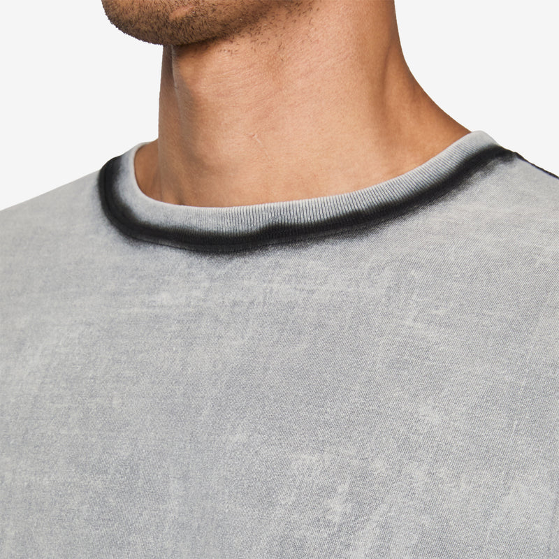 Bleach Dyed T-Shirt Grey Tees