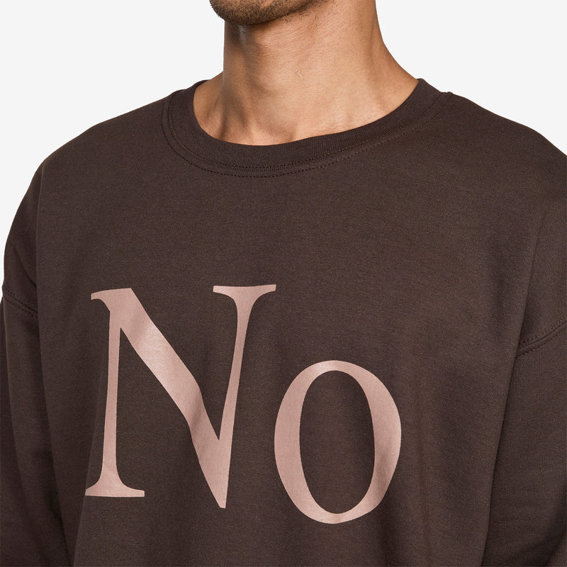 No Crewneck Dark Chocolate Jumpers
