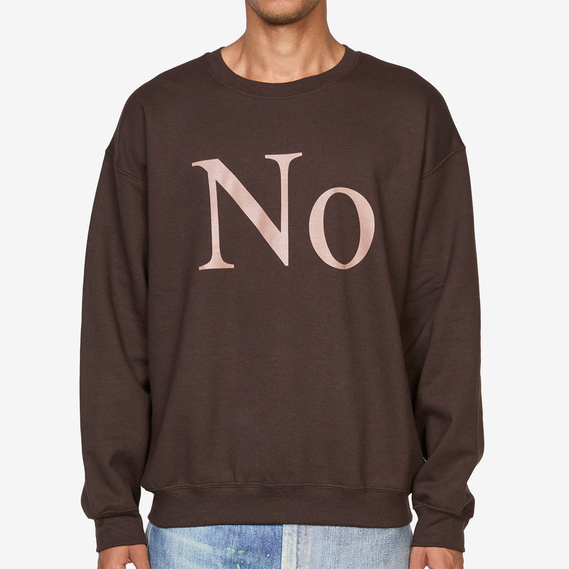 No Crewneck Dark Chocolate Jumpers