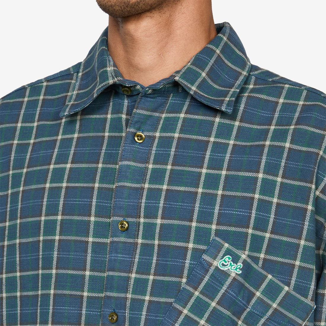 Plaid Overshirt Green Shirts