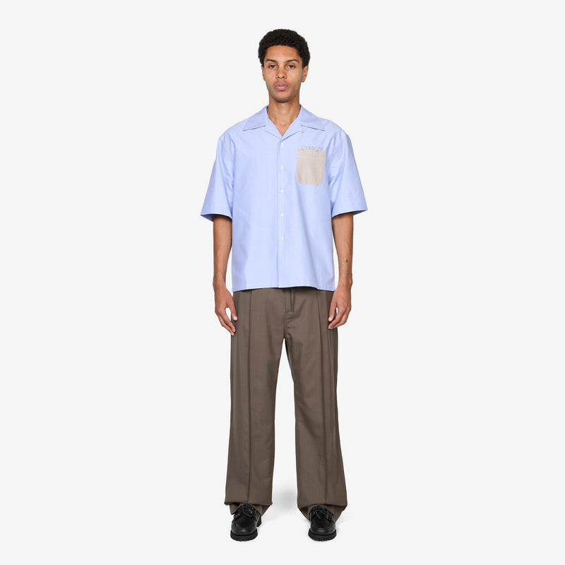 Contrast Pocket Bowling Shirt Sapphire Shirts