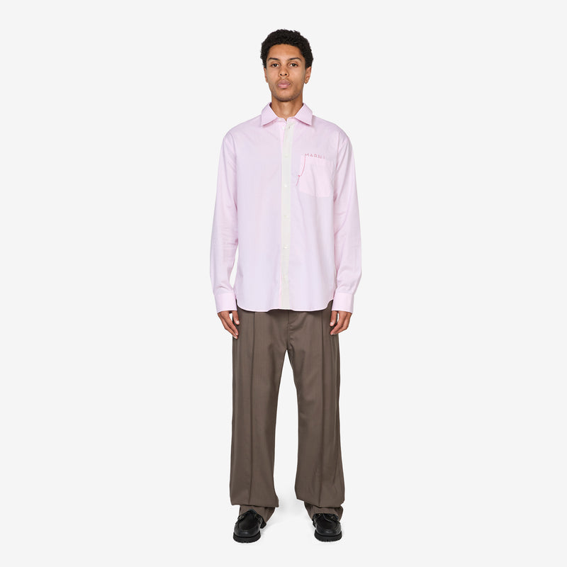 Mending Logo Poplin Shirt Pink Gummy Shirts