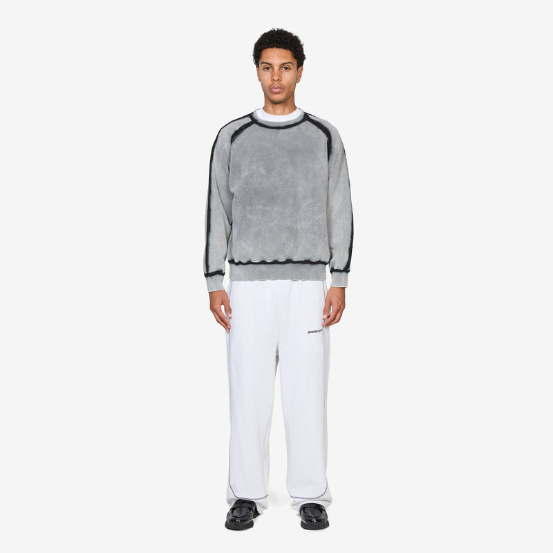 Prorsum Crewneck Bleach Dyed Grey Jumpers