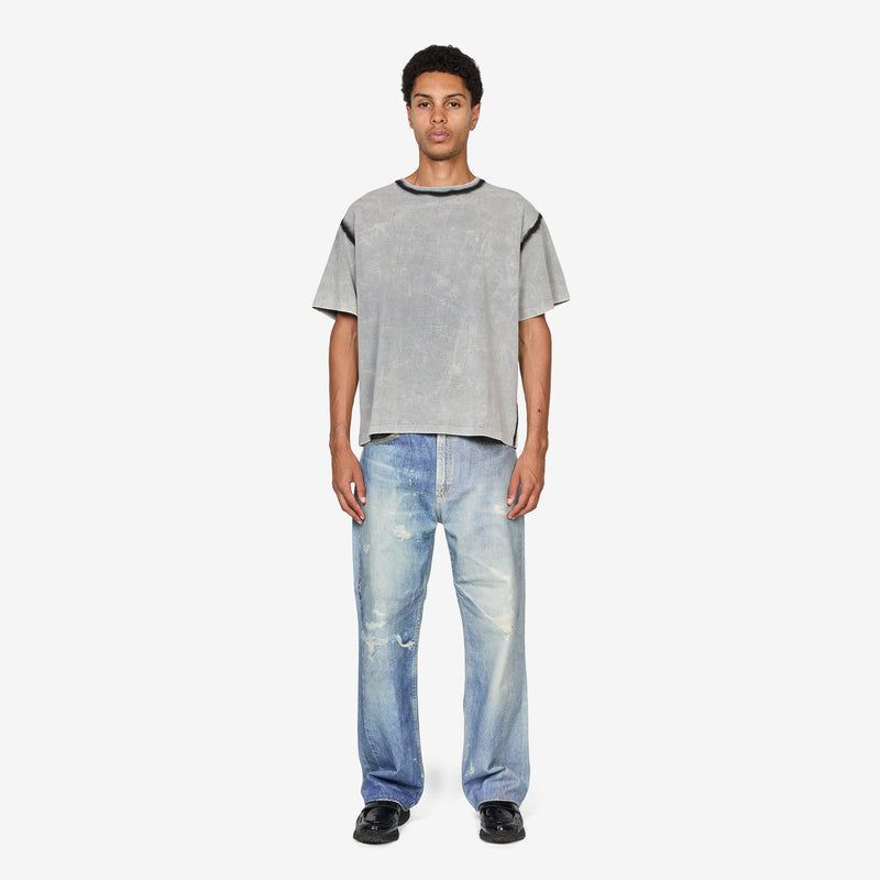 Bleach Dyed T-Shirt Grey Tees