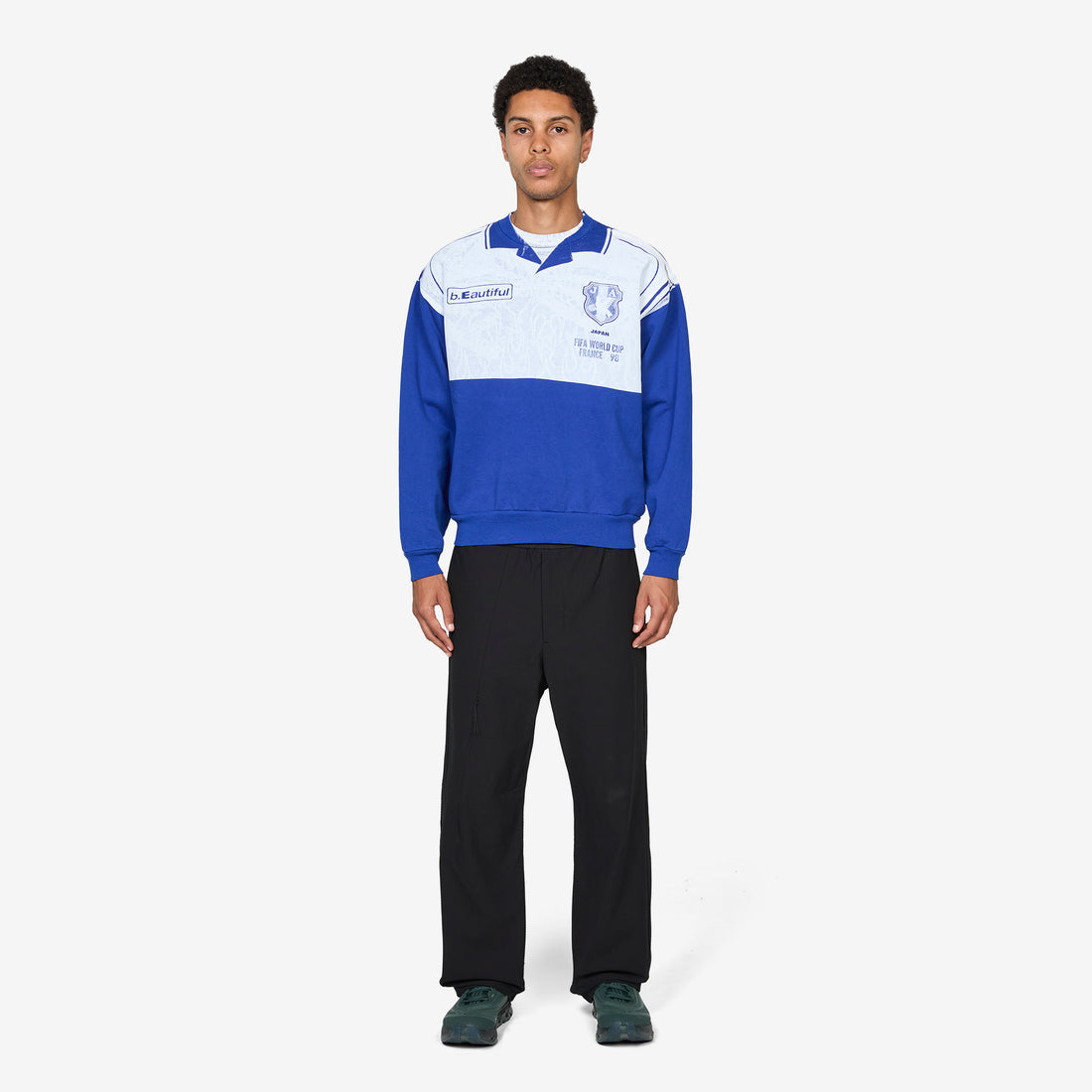 Soccer Jersey 1 Crewneck Sweatshirt Cobalt Blue Jumpers