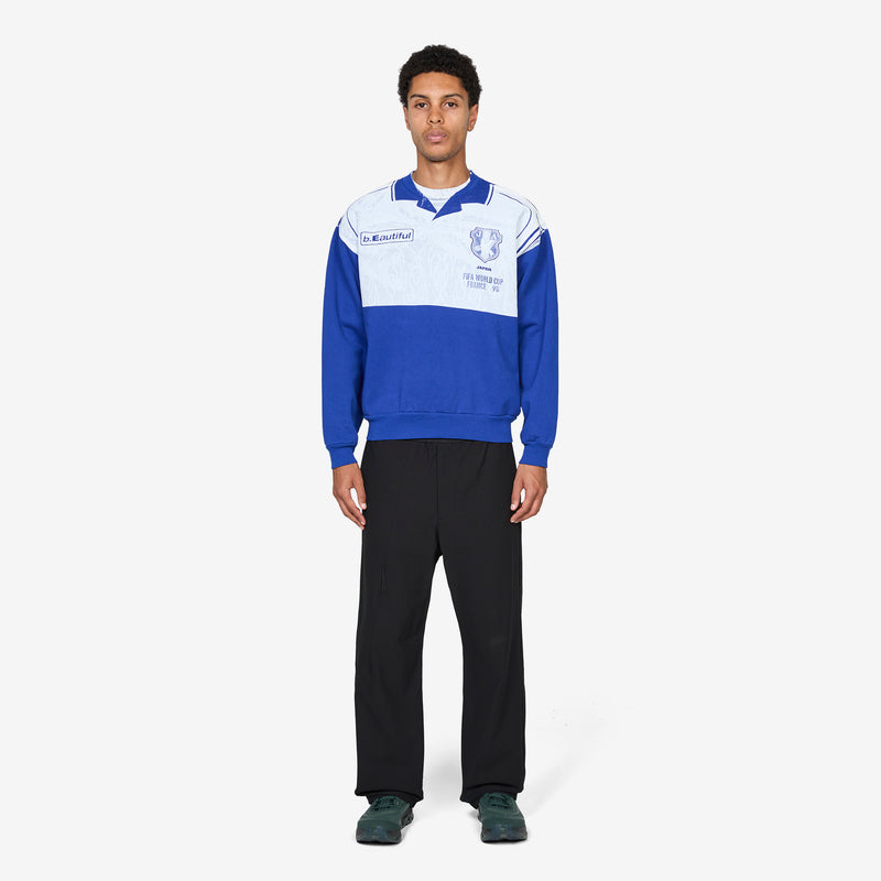 Soccer Jersey 1 Crewneck Sweatshirt Cobalt Blue Jumpers