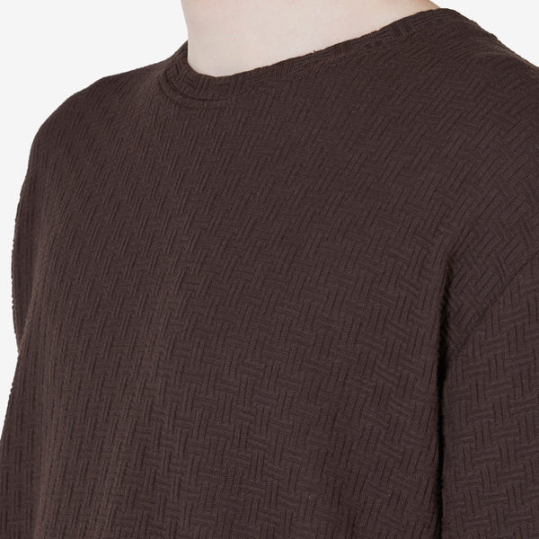 Jacquard T-Shirt Brown