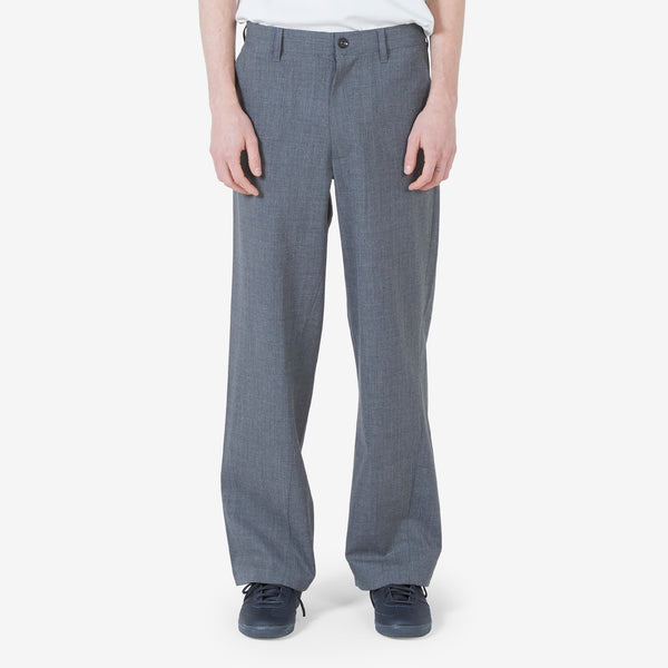 Wide Twist Trouser Light Grey Melange