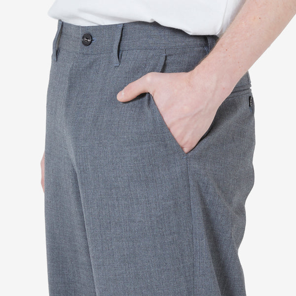 Wide Twist Trouser Light Grey Melange