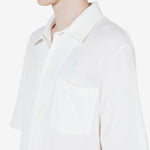 Box Shirt Short Sleeve White Boucle