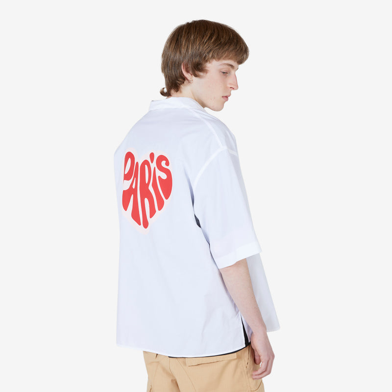 Kenzo Hearts Hawaiian Shirt White