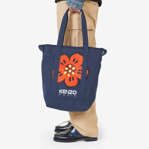 'BOKE FLOWER' Tote Bag Navy Blue