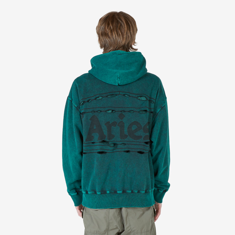 Destroyed Temple Hoodie Green