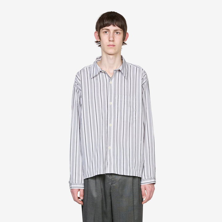 Snooze Shirt Grey Raised Stripe Front