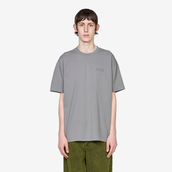 Contrast T-Shirt | Stroke Logo Grey Tees