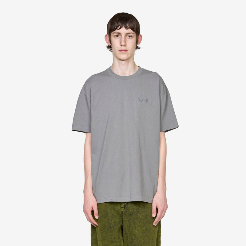 Contrast T-Shirt | Stroke Logo Grey Tees