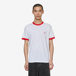 Ringer T-Shirt White | Red