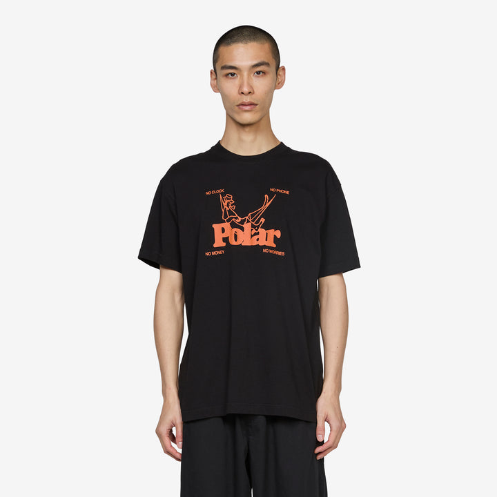 No Worries T-Shirt Black Front