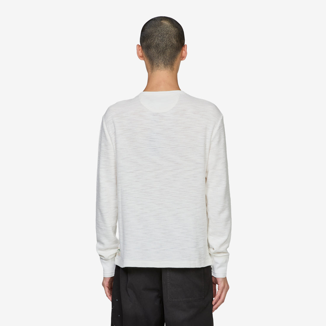 Textured Waffle-Knit Henley Shirt Nevis Jumpers