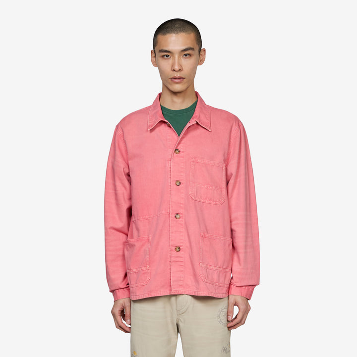Montauk Chino Overshirt Faded Red Front
