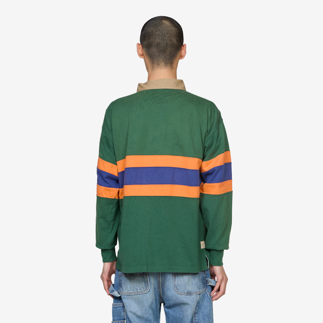 Vintage Embroidered Rugby Shirt Grass Green | Multi Shirts