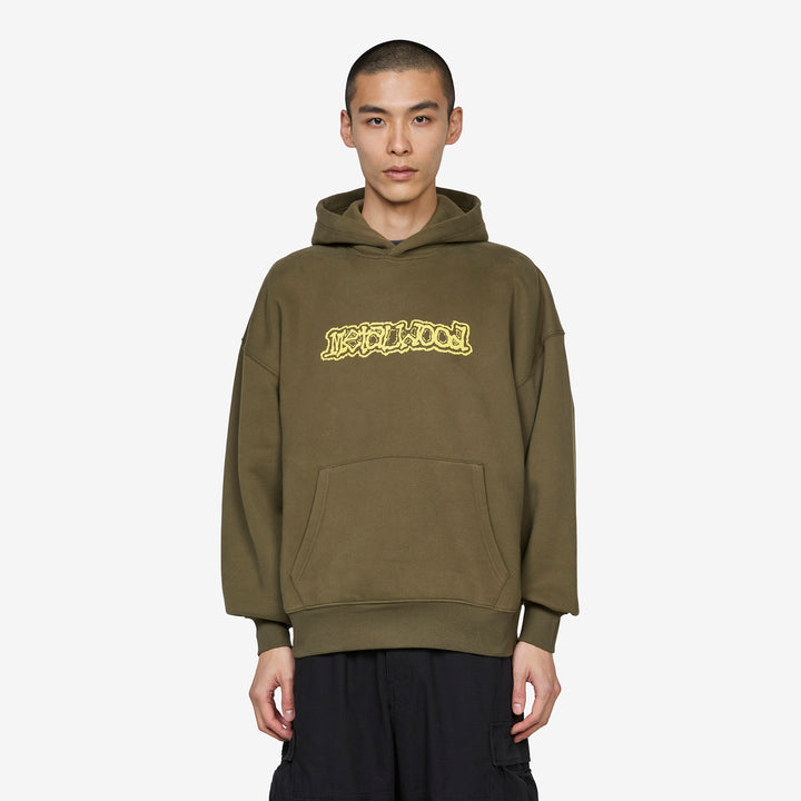 Dewey Hooded Sweatshirt Olive Front
