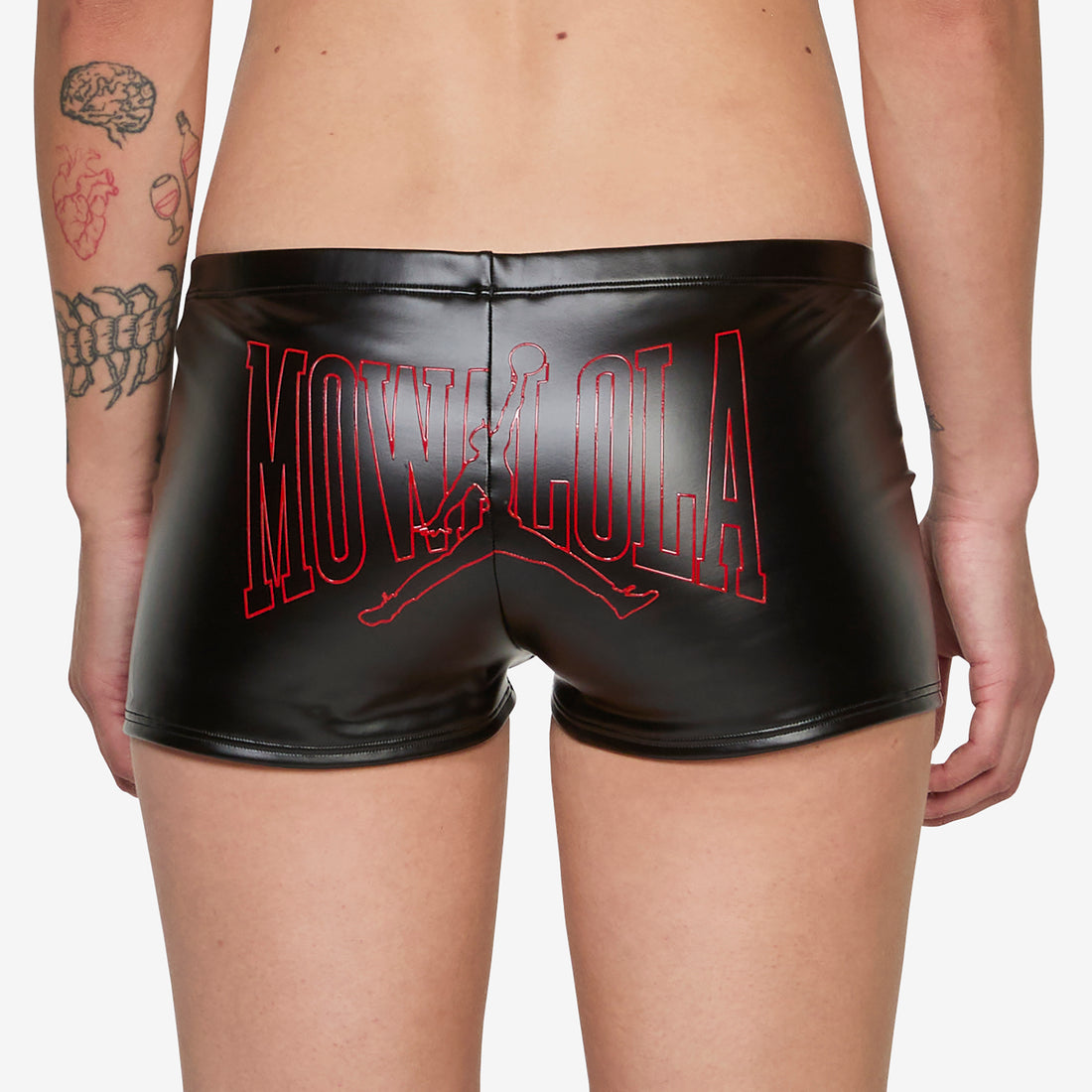 Mowalola x Women's Mini Shorts Black | Gym Red Shorts