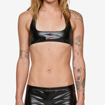 Mowalola x Women's Halter Bra Black | Gym Red