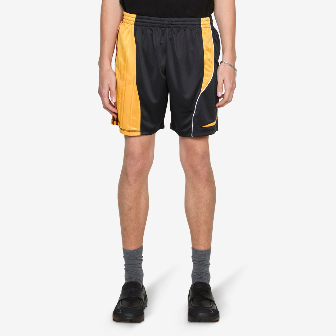 Collage Football Shorts Black | Gold Shorts
