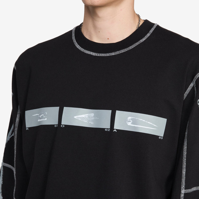 Sticks Stitch Organic Longsleeve Black Tees
