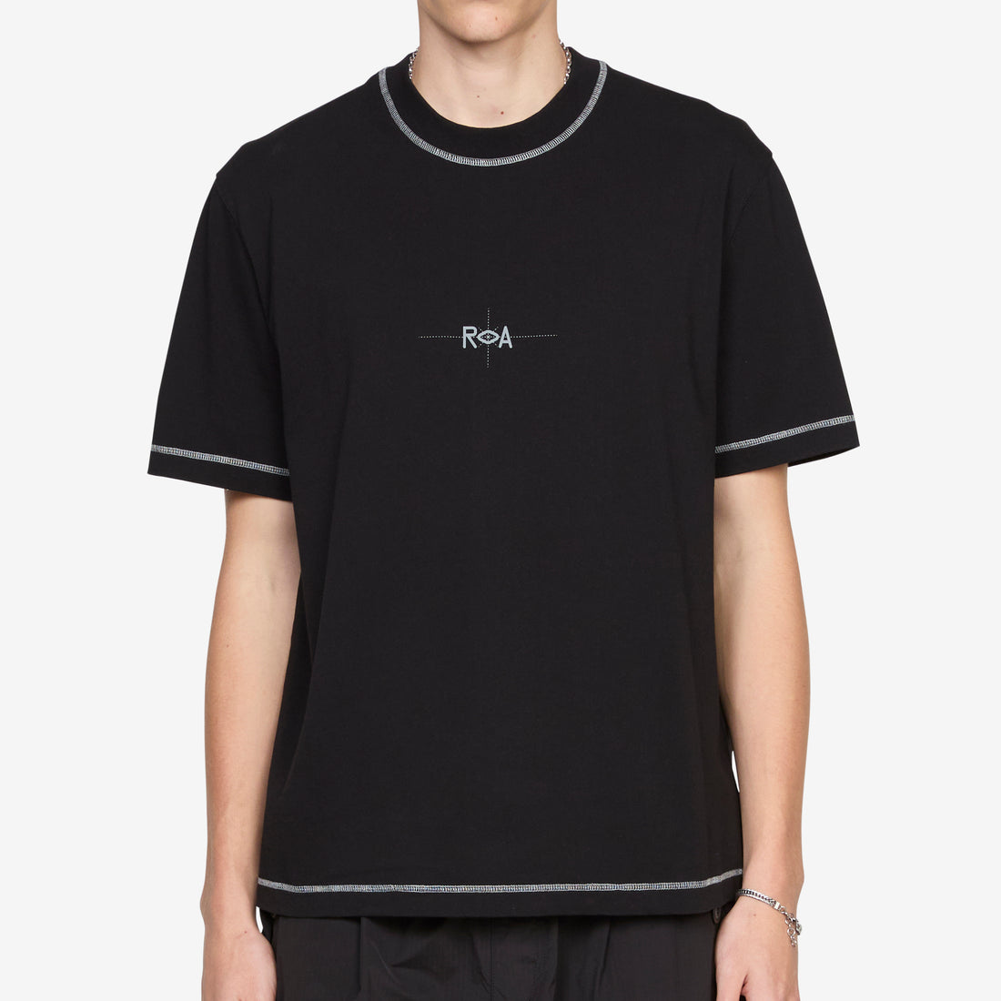 Info Stitch Organic T-Shirt Black Tees