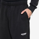 Wide Leg Trackpant Washed Black