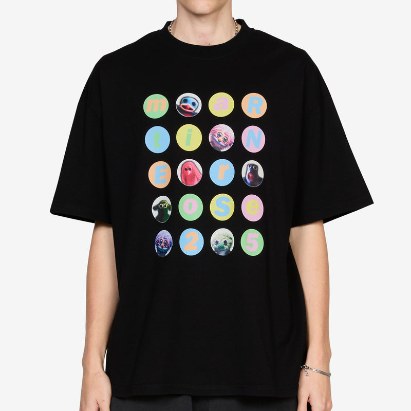 Oversized Fuzzy Balls T-Shirt Black Tees