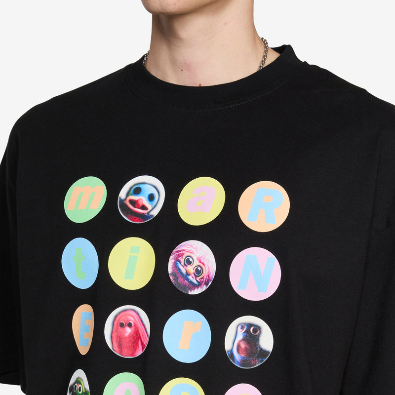 Oversized Fuzzy Balls T-Shirt Black Tees