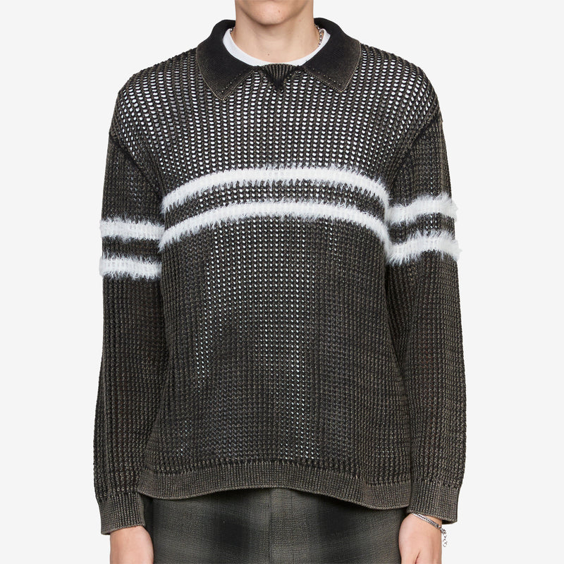 Spectrum Mesh Jumper Vintage Black Jumpers
