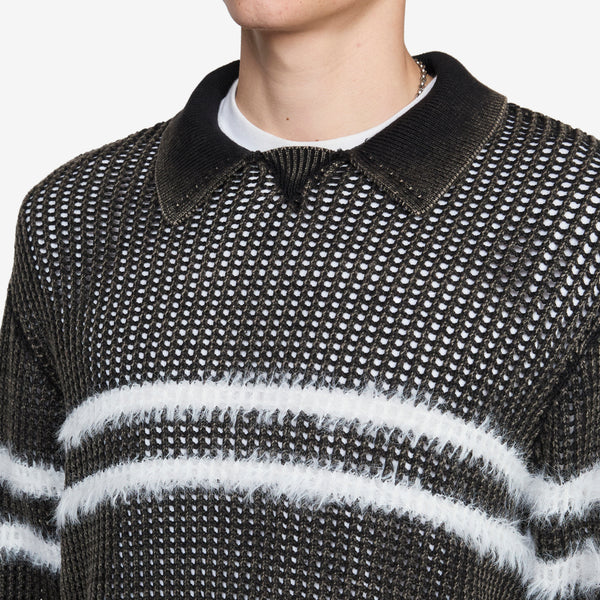 Spectrum Mesh Jumper Vintage Black Jumpers