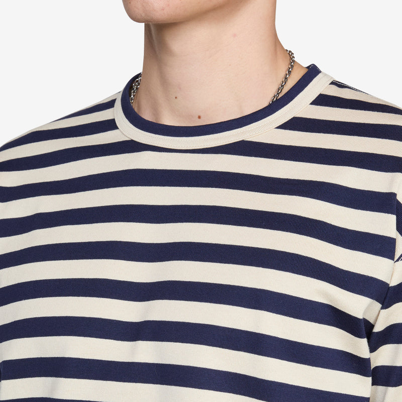 Longsleeve Stripe T-Shirt Navy | Natural Tees