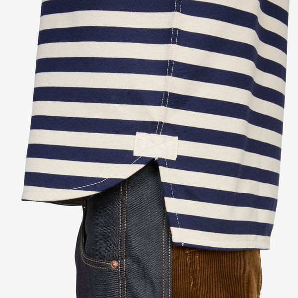 Longsleeve Stripe T-Shirt Navy | Natural Tees