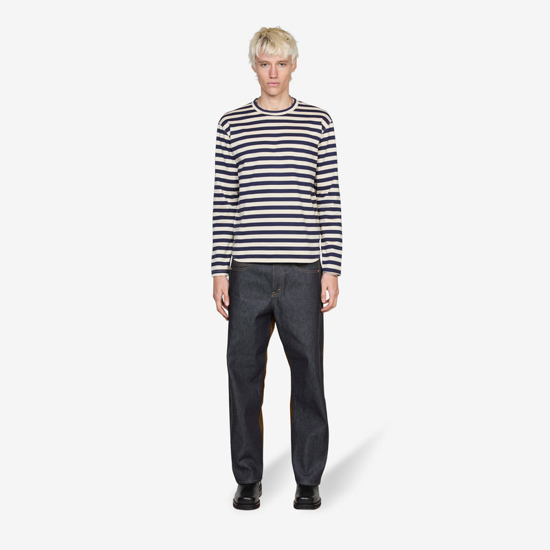 Longsleeve Stripe T-Shirt Navy | Natural Tees