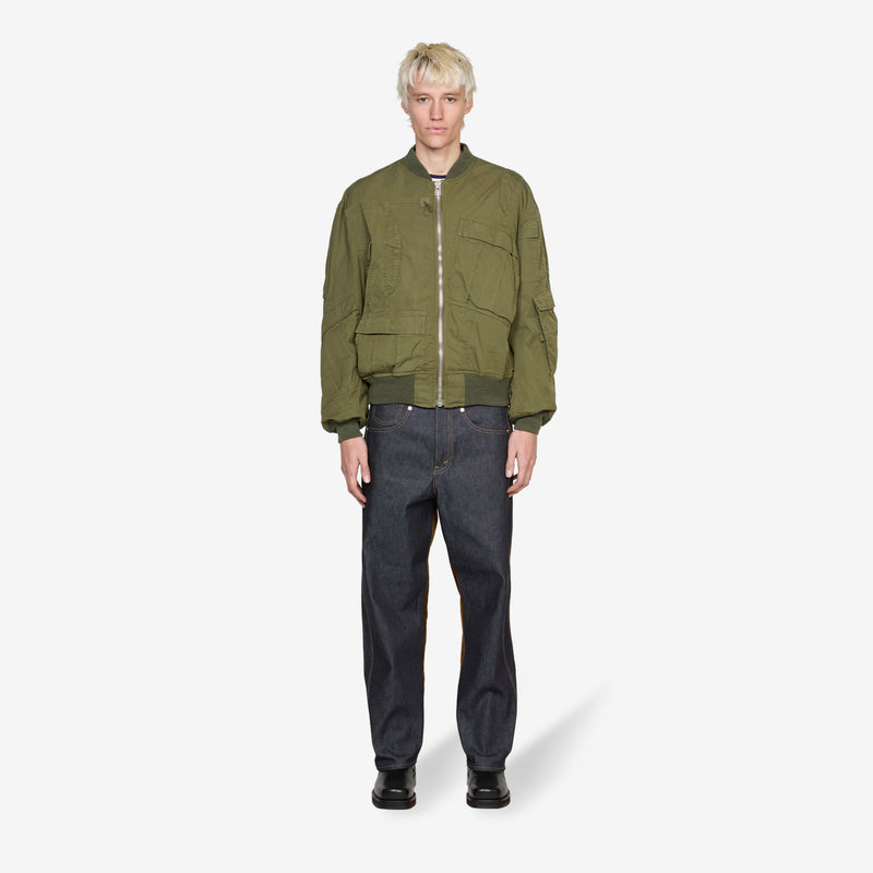 Rebuild By Needles Multi Pocket Bomber Jacket Khaki Jackets