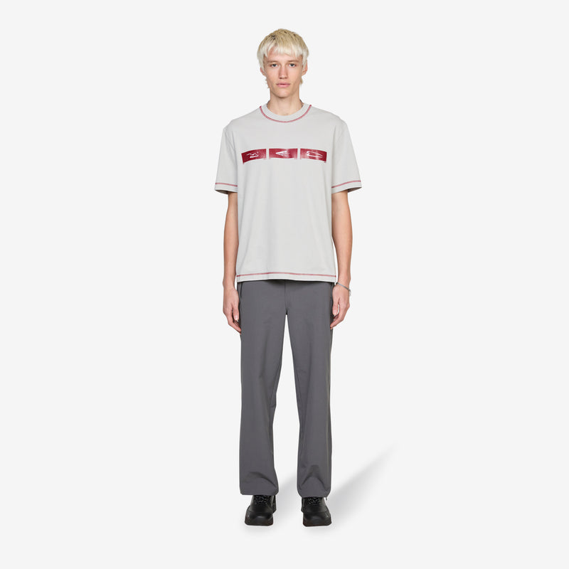 Sticks Stitch Organic T-Shirt Light Grey Tees
