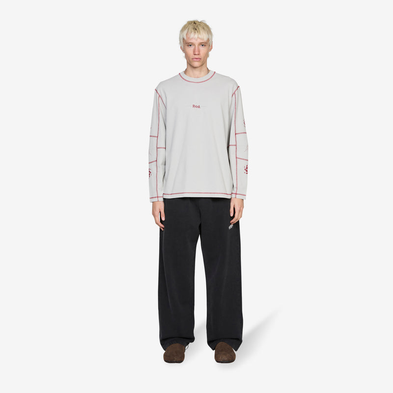 Info Stitch Organic Longsleeve Light Grey Tees
