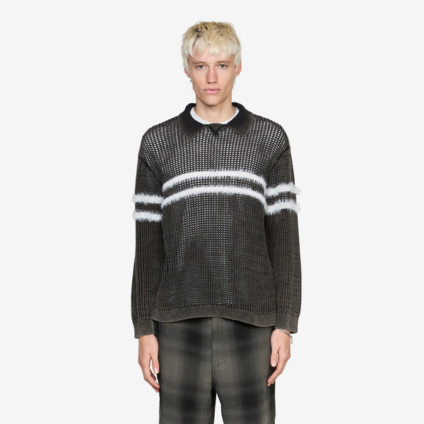 Spectrum Mesh Jumper Vintage Black Jumpers