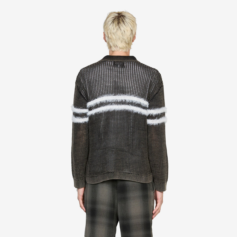 Spectrum Mesh Jumper Vintage Black Jumpers