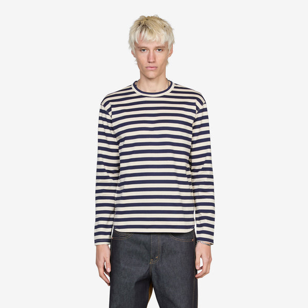 Longsleeve Stripe T-Shirt Navy | Natural Tees