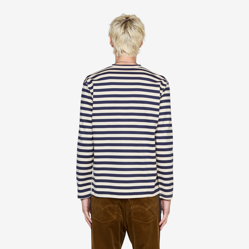Longsleeve Stripe T-Shirt Navy | Natural Tees