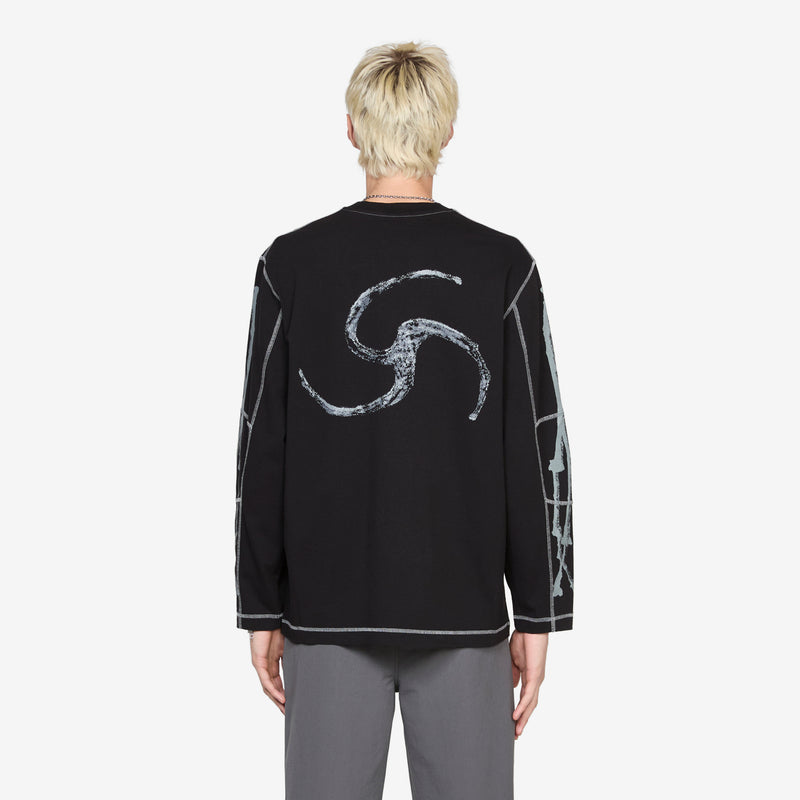 Sticks Stitch Organic Longsleeve Black Tees