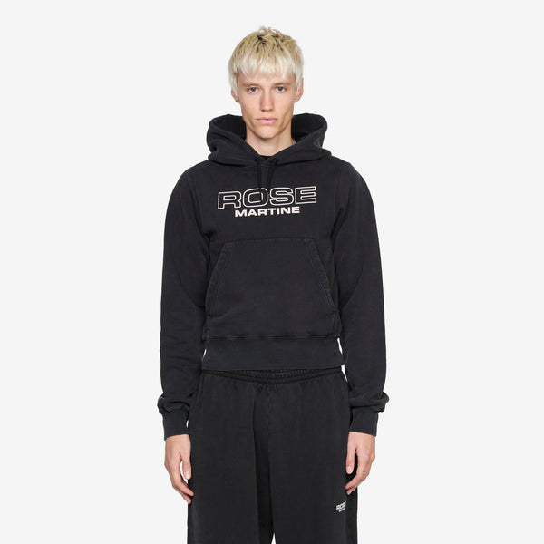 Shrunken Hoodie Washed Black Jumpers